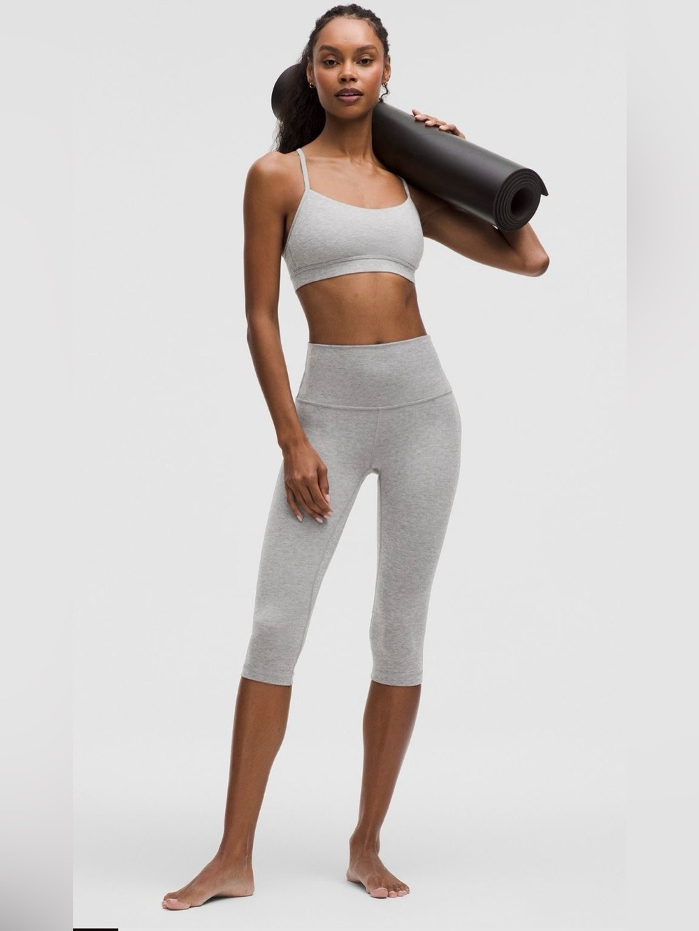 lululemon athletica Gray High-Rise Cropped Leggings